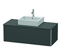 DURAVIT XSquare - Meuble sous lavabo pour plan de toilette avec 1 tiroir 1200x400x548mm graphite mat/graphite mat