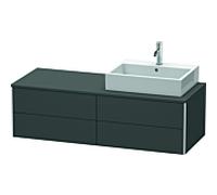 Duravit XSquare XS4913R4949 140x40x54,8cm, 4 tiroirs, droit, Graphit mat