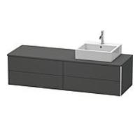 Duravit XSquare XS4914R4949 160x40x54,8cm, 4 tiroirs, droit, Graphit mat