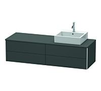 Duravit XSquare XS4914R4949 160x40x54,8cm, 4 tiroirs, droit, Graphit mat