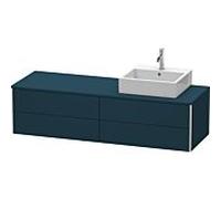 Duravit XSquare XS4914R9898 160x40x54.8cm, 4 tiroirs, à droite, finition satinée bleu nuit