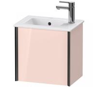 Duravit XViu 4024 Meuble sous-lavabo suspendu, 1 butée de porte gauche, pour lavabo ME by Starck 072343, 410x290 mm, XV4024LB210, Couleur: noir mat/abricot pearl hgl.