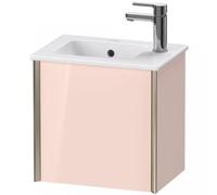 Duravit XViu 4024 Meuble sous-lavabo suspendu, 1 butée de porte gauche, pour lavabo ME by Starck 072343, 410x290 mm, XV4024LB110, Couleur: champagne mat/abricot pearl hgl.