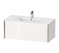 Duravit XViu 4027 Meuble sous-lavabo suspendu, 1 extension, pour lavabo ME by Starck 233610, 1010x480 mm, XV40270B122, Couleur: champagne mat/blanc brillant.
