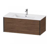 Duravit XViu 4027 Meuble sous-lavabo suspendu, 1 extension, pour lavabo ME by Starck 233610, 1010x480 mm, XV40270B221, Couleur: noir mat/noyer foncé