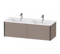 Duravit XViu 4029 Meuble sous-lavabo suspendu, 2 tiroirs, pour lavabo double ME by Starck 233613, 1280x480 mm, XV40290B243, Couleur: noir mat/basalte mat