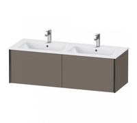 Duravit XViu 4029 Meuble sous-lavabo suspendu, 2 tiroirs, pour lavabo double ME by Starck 233613, 1280x480 mm, XV40290B290, Couleur: noir mat/gris foncé gris sm.