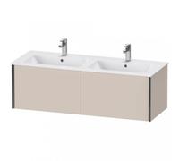Duravit XViu 4029 Meuble sous-lavabo suspendu, 2 tiroirs, pour lavabo double ME by Starck 233613, 1280x480 mm, XV40290B291, Couleur: noir mat/taupe