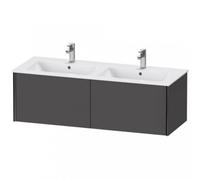 Duravit XViu 4029 Meuble sous-lavabo suspendu, 2 tiroirs, pour lavabo double ME by Starck 233613, 1280x480 mm, XV40290B249, Couleur: noir mat/graphite matt