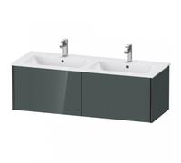 Duravit XViu 4029 Meuble sous-lavabo suspendu, 2 tiroirs, pour lavabo double ME by Starck 233613, 1280x480 mm, XV40290B238, Couleur: noir mat/gris dolomiti hgl