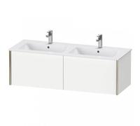 Duravit XViu 4029 Meuble sous-lavabo suspendu, 2 tiroirs, pour lavabo double ME by Starck 233613, 1280x480 mm, XV40290B279, Couleur: noir mat/noyer naturel