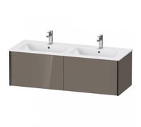 Duravit XViu 4029 Meuble sous-lavabo suspendu, 2 tiroirs, pour lavabo double ME by Starck 233613, 1280x480 mm, XV40290B289, Couleur: noir mat/gris fluo gris hgl.