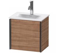 Duravit XViu 4030 Meuble sous-lavabo suspendu, 1 charnière de porte à gauche, pour meuble sous-lavabo Viu 073345, 430x310 mm, XV4030LB273, Couleur: noir mat/tess. cerisier