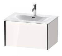 Duravit XViu 4033 Meuble sous-lavabo suspendu, 1 tiroir, pour meuble sous-lavabo Viu 234473, 710x480 mm, XV40330B222, Couleur: noir mat/blanc brillant.