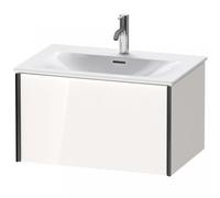 Duravit XViu 4033 Meuble sous-lavabo suspendu, 1 tiroir, pour meuble sous-lavabo Viu 234473, 710x480 mm, XV40330B285, Couleur: noir mat/blanc hgl.