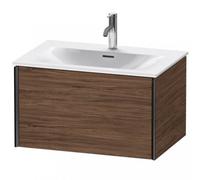Duravit XViu 4033 Meuble sous-lavabo suspendu, 1 tiroir, pour meuble sous-lavabo Viu 234473, 710x480 mm, XV40330B221, Couleur: noir mat/noyer foncé