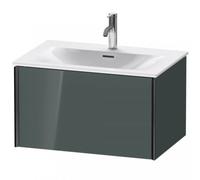Duravit XViu 4033 Meuble sous-lavabo suspendu, 1 tiroir, pour meuble sous-lavabo Viu 234473, 710x480 mm, XV40330B238, Couleur: noir mat/gris dolomiti hgl