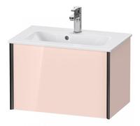 Duravit XViu 4078 Meuble sous-lavabo suspendu Compact, 1 tiroir, pour lavabo ME by Starck 234263, 610x390 mm, XV40780B210, Couleur: noir mat/abricot pearl hgl.