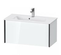 Duravit XViu 4079 Meuble sous-lavabo suspendu Compact, 1 tiroir, pour lavabo ME by Starck 234283, 810x390 mm, XV40790B285, Couleur: noir mat/blanc hgl.