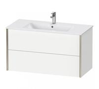 Duravit XViu 4127 Meuble sous-lavabo suspendu, 2 tiroirs, pour lavabo ME by Starck 233610, 1010x480 mm, XV41270B111, Couleur: champagne mat/ chêne cachemire