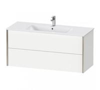 Duravit XViu 4128 Meuble sous-lavabo suspendu, 2 tiroirs, pour lavabo ME by Starck 233612, 1210x480 mm, XV41280B211, Couleur: cachemire noir mat/eiche cashmere