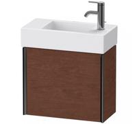 Duravit XViu 4232L Meuble sous-lavabo suspendu, 1 porte pivotante à gauche, pour lavabo Vero Air 072450, 484x234 mm, XV4232LB213, Couleur: noyer noir mat/noyer d'Amérique