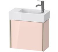 Duravit XViu 4232L Meuble sous-lavabo suspendu, 1 porte pivotante à gauche, pour lavabo Vero Air 072450, 484x234 mm, XV4232LB110, Couleur: champagne mat/abricot pearl hgl.