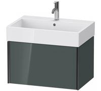 Duravit XViu 4235 Meuble sous-lavabo suspendu, 1 tiroir, pour meuble sous-lavabo Vero Air 235070, 684x454 mm, XV42350B238, Couleur: noir mat/gris dolomiti hgl