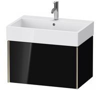 Duravit XViu 4235 Meuble sous-lavabo suspendu, 1 tiroir, pour meuble sous-lavabo Vero Air 235070, 684x454 mm, XV42350B140, Couleur: champagne mat/noir brillant brillant