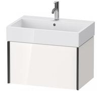 Duravit XViu 4235 Meuble sous-lavabo suspendu, 1 tiroir, pour meuble sous-lavabo Vero Air 235070, 684x454 mm, XV42350B285, Couleur: noir mat/blanc hgl.