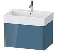 Duravit XViu 4235 Meuble sous-lavabo suspendu, 1 tiroir, pour meuble sous-lavabo Vero Air 235070, 684x454 mm, XV42350B147, Couleur: champagne mat/bleu pierre hgl.