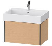 Duravit XViu 4235 Meuble sous-lavabo suspendu, 1 tiroir, pour meuble sous-lavabo Vero Air 235070, 684x454 mm, XV42350B212, Couleur: noir mat/chêne brossé