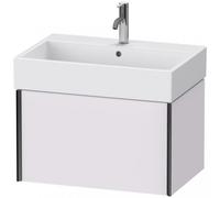 Duravit XViu 4235 Meuble sous-lavabo suspendu, 1 tiroir, pour meuble sous-lavabo Vero Air 235070, 684x454 mm, XV42350B287, Couleur: noir mat/blanc lilas sm.