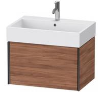 Duravit XViu 4235 Meuble sous-lavabo suspendu, 1 tiroir, pour meuble sous-lavabo Vero Air 235070, 684x454 mm, XV42350B279, Couleur: noir mat/noyer naturel