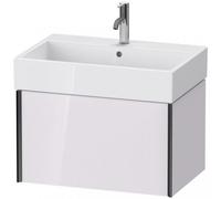 Duravit XViu 4235 Meuble sous-lavabo suspendu, 1 tiroir, pour meuble sous-lavabo Vero Air 235070, 684x454 mm, XV42350B227, Couleur: noir mat/blanc lilas hgl.