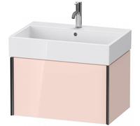 Duravit XViu 4235 Meuble sous-lavabo suspendu, 1 tiroir, pour meuble sous-lavabo Vero Air 235070, 684x454 mm, XV42350B210, Couleur: noir mat/abricot pearl hgl.