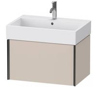 Duravit XViu 4235 Meuble sous-lavabo suspendu, 1 tiroir, pour meuble sous-lavabo Vero Air 235070, 684x454 mm, XV42350B291, Couleur: noir mat/taupe