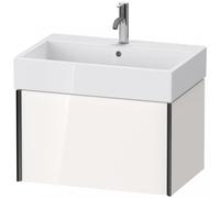 Duravit XViu 4235 Meuble sous-lavabo suspendu, 1 tiroir, pour meuble sous-lavabo Vero Air 235070, 684x454 mm, XV42350B222, Couleur: noir mat/blanc brillant.