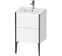 Duravit XViu 4459 Meuble sous-lavabo debout Compact, 2 tiroirs, pour lavabo ME by Starck 233653, 510x420 mm, XV44590B289, Couleur: noir mat/gris fluo gris hgl.