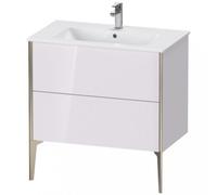 Duravit XViu 4482 Meuble sous-lavabo vertical, 2 tiroirs, pour lavabo ME by Starck 233683, 810x480 mm, XV44820B127, Couleur: champagne mat/blanc lilas hgl