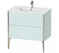 Duravit XViu 4482 Meuble sous-lavabo vertical, 2 tiroirs, pour lavabo ME by Starck 233683, 810x480 mm, XV44820B109, Couleur: champagne mat / bleu clair mat mat