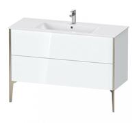 Duravit Xviu 4484 Meuble sous-lavabo vertical, 2 tiroirs, pour lavabo ME by Starck 233612, 1210x480 mm,, XV44840B185, Couleur: champagne mat/blanc hgl.