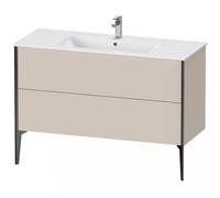 Duravit Xviu 4484 Meuble sous-lavabo vertical, 2 tiroirs, pour lavabo ME by Starck 233612, 1210x480 mm,, XV44840B291, Couleur: noir mat/taupe