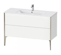 Duravit Xviu 4484 Meuble sous-lavabo vertical, 2 tiroirs, pour lavabo ME by Starck 233612, 1210x480 mm,, XV44840B179, Couleur: champagne mat/noix de Grenoble naturel