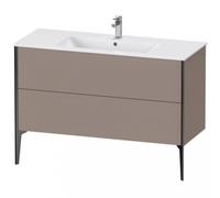 Duravit Xviu 4484 Meuble sous-lavabo vertical, 2 tiroirs, pour lavabo ME by Starck 233612, 1210x480 mm,, XV44840B243, Couleur: noir mat/basalte mat