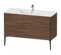 Duravit Xviu 4484 Meuble sous-lavabo vertical, 2 tiroirs, pour lavabo ME by Starck 233612, 1210x480 mm,, XV44840B221, Couleur: noir mat/noyer foncé