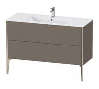 Duravit Xviu 4484 Meuble sous-lavabo vertical, 2 tiroirs, pour lavabo ME by Starck 233612, 1210x480 mm,, XV44840B190, Couleur: champagne mat/gris chiné gris sm.