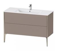 Duravit Xviu 4484 Meuble sous-lavabo vertical, 2 tiroirs, pour lavabo ME by Starck 233612, 1210x480 mm,, XV44840B143, Couleur: champagne mat/basalte mat
