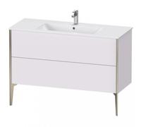 Duravit Xviu 4484 Meuble sous-lavabo vertical, 2 tiroirs, pour lavabo ME by Starck 233612, 1210x480 mm,, XV44840B187, Couleur: champagne mat/blanc lilas sm.