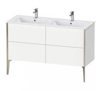 Duravit XViu 4485 Meuble sous-lavabo vertical, 4 tiroirs, pour lavabo double ME by Starck 233613, 1280x480 mm, XV44850B273, Couleur: noir mat/tess. cerisier
